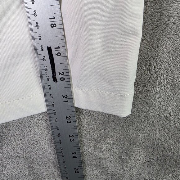 Mens Fashion Style White Shorts Drawstring 100% Polyester 10" Inseam Size XL - Picture 9 of 10